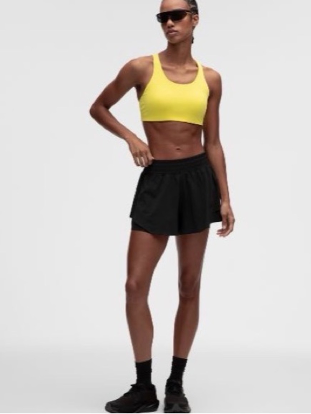 lululemon athletica Black Run Short with High Waist
